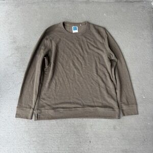 Jason Scott Men's XL Crewneck Sweatshirt Brown Pullover Made in Peru Soft Cotton